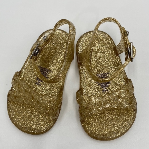 OLD NAVY Gold Jelly Sandals 3-6M - Picture 1 of 9